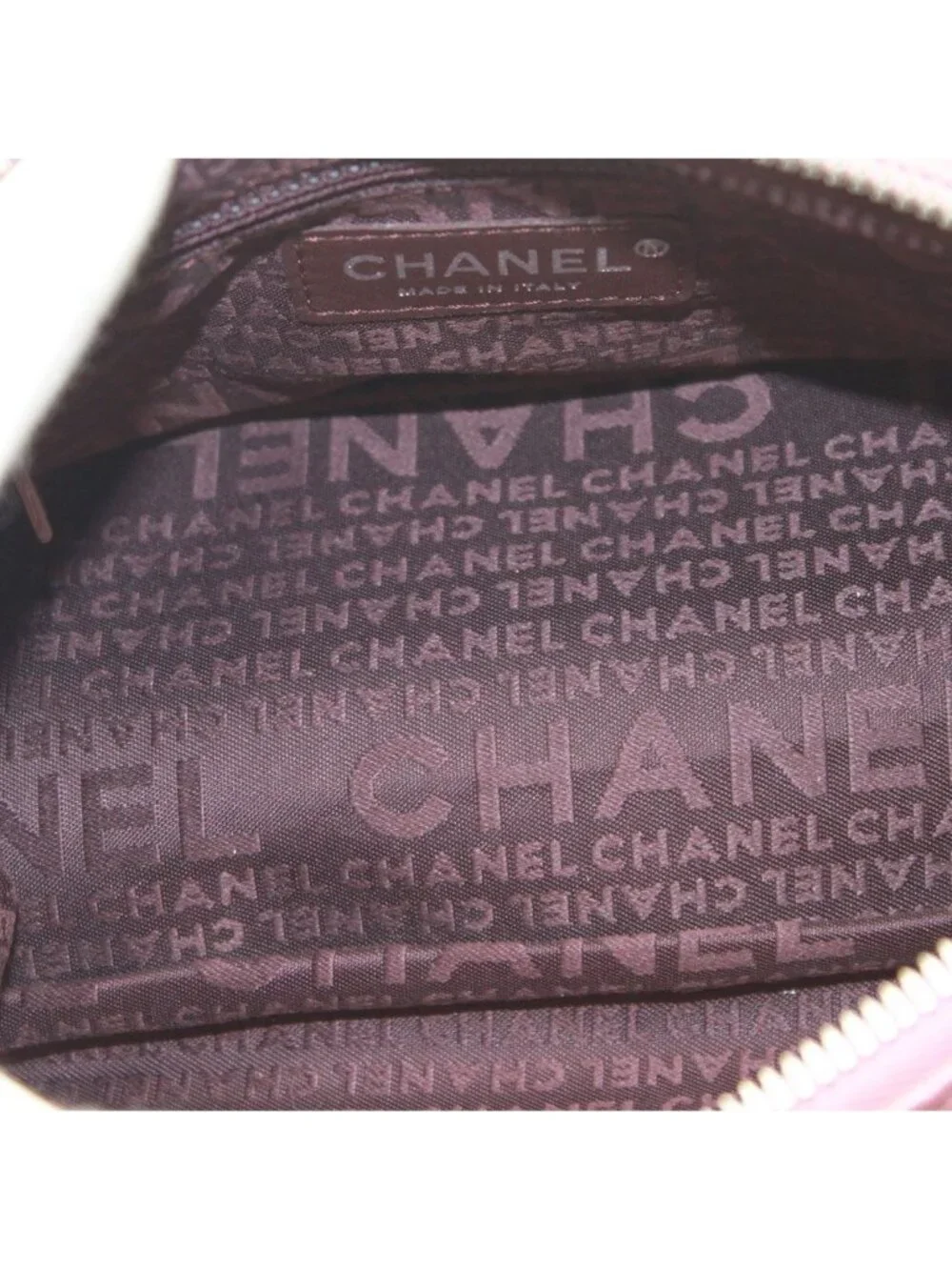 Chanel Bag Handbag Leather Pink Silver Tassel Faux Mini